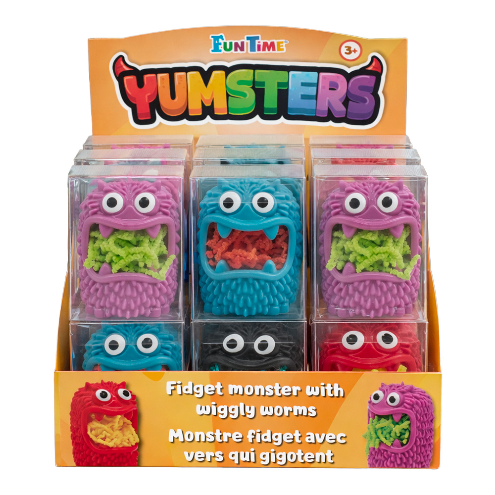 Image The YUMSTERS - Monsters with wiggly worms, 18 pc Counter Display